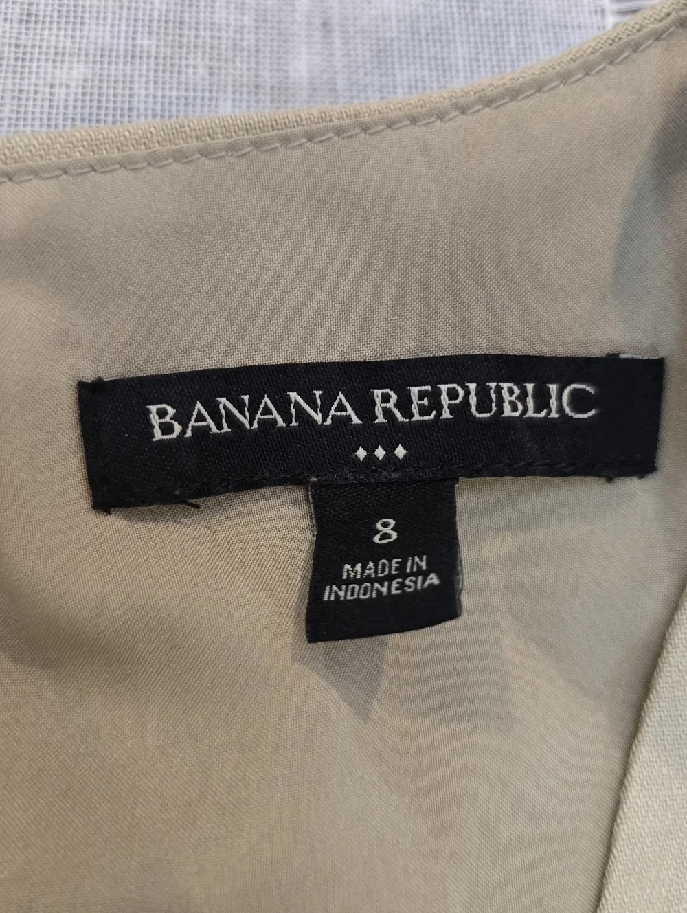 BANANA REPUBLIC Romper One Piece Shorts Womens 8 Beige Linen Blend - Picture 13 of 14